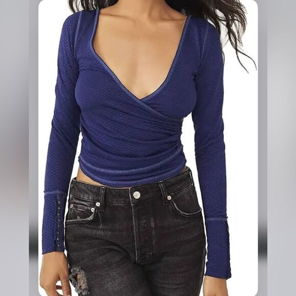 Free People Penny Top in Ink Combo - Picture 14 of 15